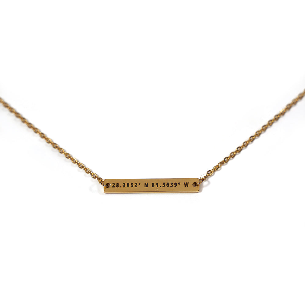 COORDINATES GOLD BAR NECKLACE