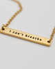 'I Can't Breathe' Gold Bar Necklace